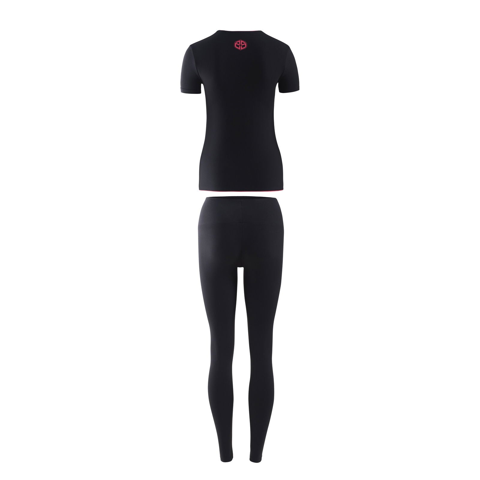 Camiseta Manga Corta Negra + Leggin Largo - Duruss | Go For It!