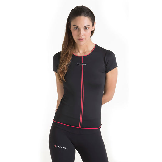 Camiseta Manga Corta Negra + Leggin Pirata - Duruss | Go For It!