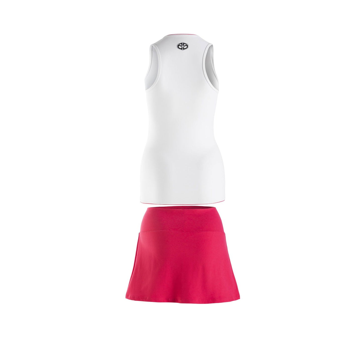 Camiseta Sin Mangas Blanca + Falda Roja - Duruss | Go For It!