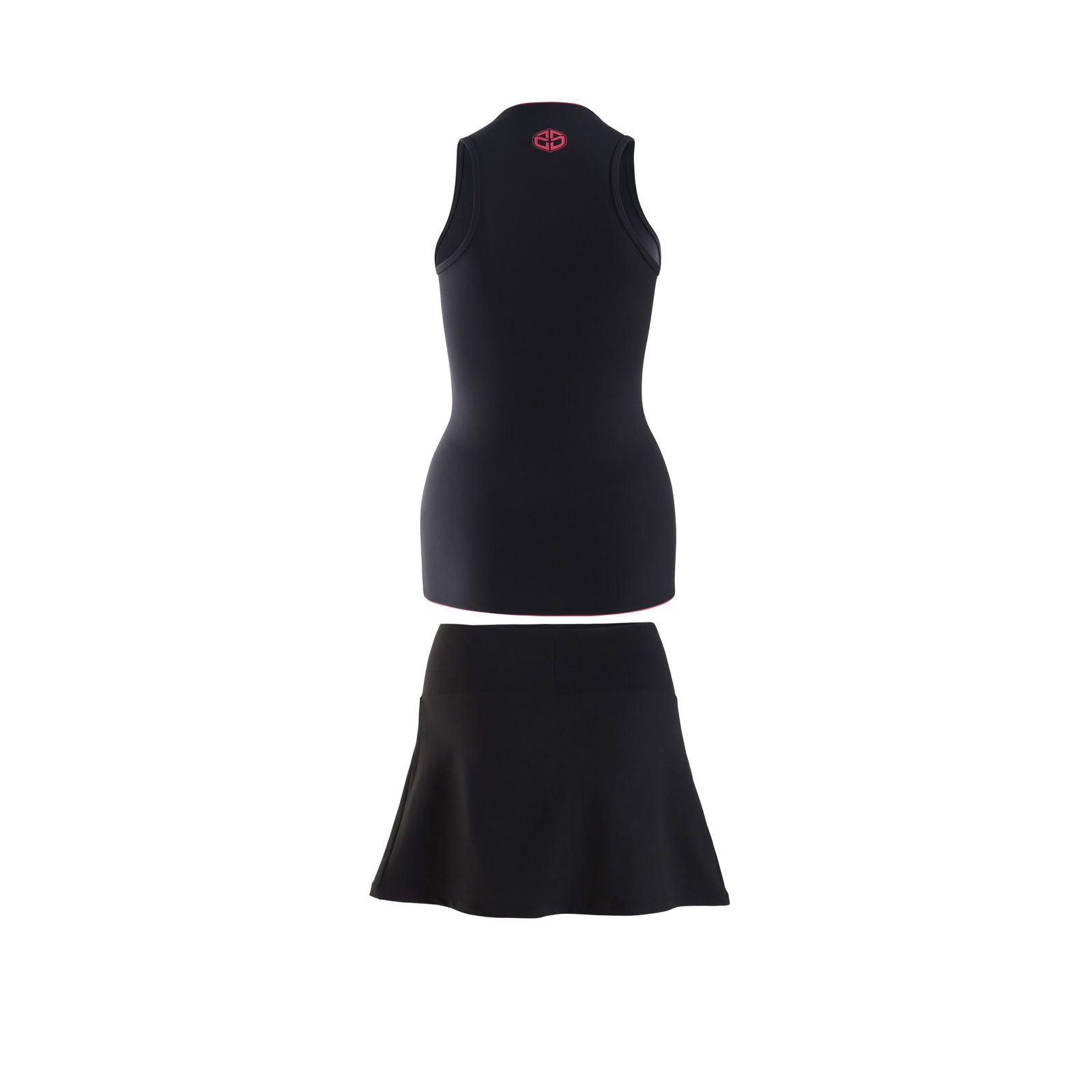 Camiseta Sin Mangas Negra + Falda Negra - Duruss | Go For It!